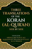 Three translations of the Koran (Al-Qur’an) side by side