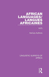 African Languages/Langues Africaines: Volume 1 1975