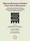 African-American Studies Core List of Resources