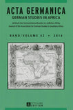 Acta Germanica: German Studies In Africa