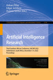 Artificial Intelligence Research: Third Southern African Conference, Sacair 2022, Stellenbosch, South Africa, December 5-9, 2022, Proceedings (2022)