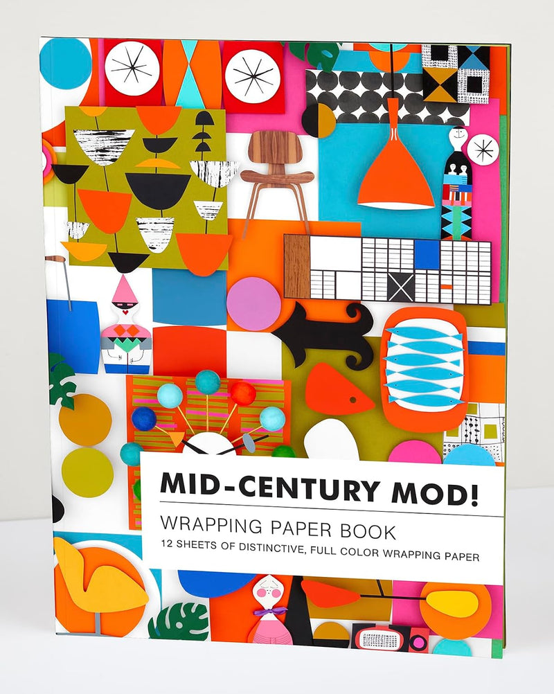 Wrapping Paper Book: Mid-Century Mod!, Flat Packed Wrapping Paper