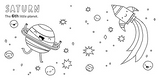 8 Little Planets Coloring Book: A Solar System Coloring Book for Toddlers and Kids