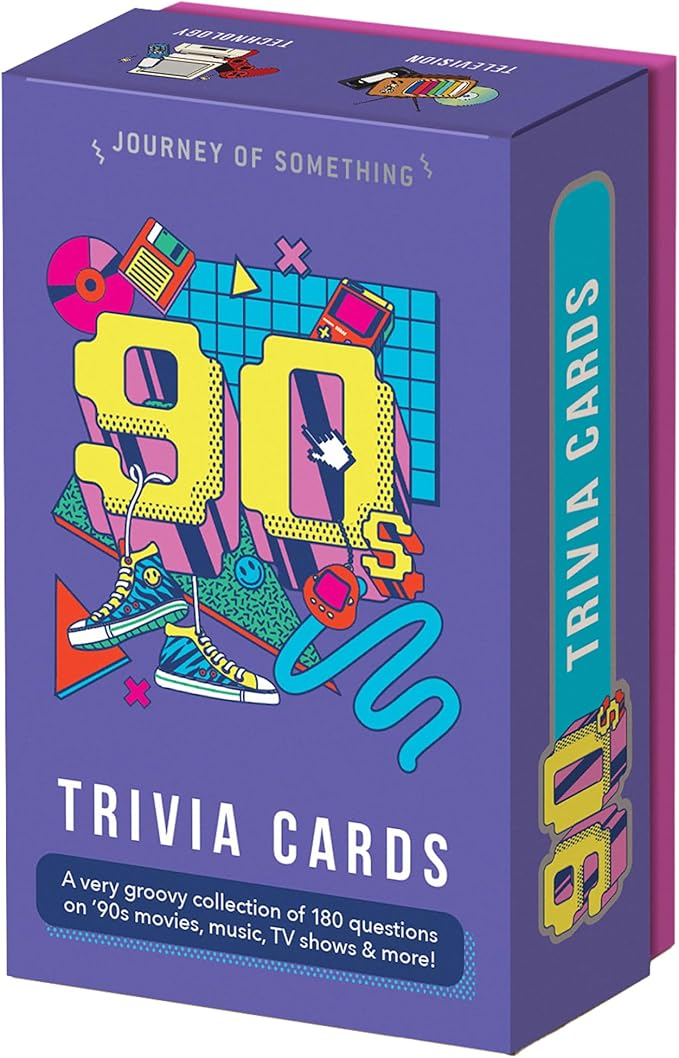 Journey of Something: 90's Trivia Cards - Adult Party Card Game, 180 Cool Questions, Pop Culture Knowledge, Decade Nostalgia, Ages 14+, 2+ Players