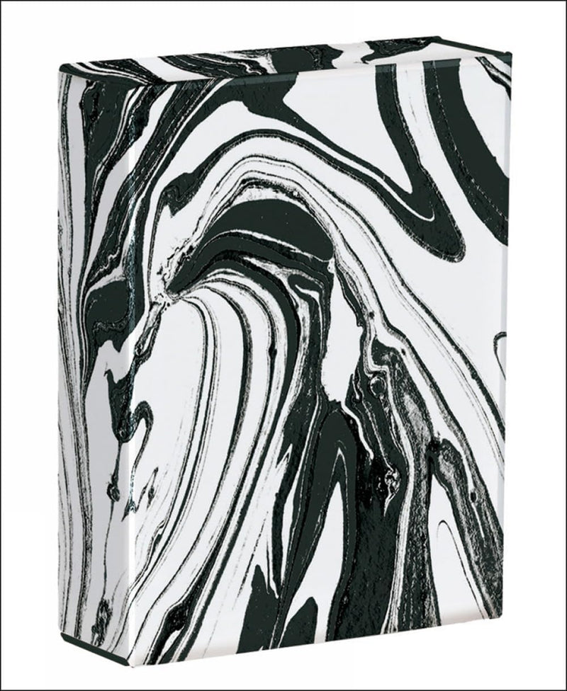Playing Cards: Black and White Marble, Gift Box with Magnetic Clos
