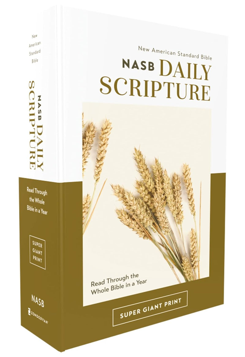 NASB, Daily Scripture, Super Giant Print, Paperback, White/Gold, 1995