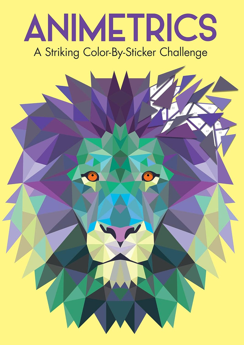 Animetrics: 12 Sticker-by-Number Designs for Relaxation and Focus