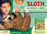 Sloth 3-D Puzzle: Wildlife 3D Puzzle and Book
