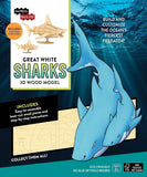 Incredibuilds: Great White Sharks 3D Wood Model