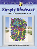 Simply Abstract Stained Glass Coloring Book: Creative Haven