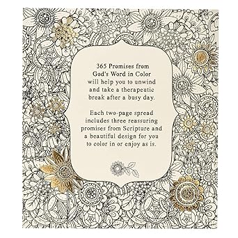 365 Promises From God's Word In Color: Scripture and Coloring Pages, Compact Purse Size - Be blessed as You Color in the Inspirational Designs, Reflecting on God's Words of Promise