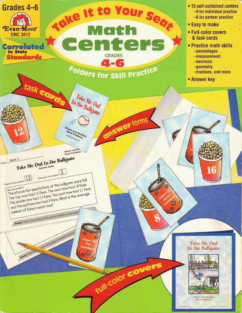 Take It to Your Seat Math Centers, Grades 4-6