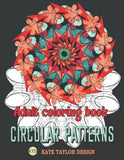 Adult coloring book circular patterns: geometric coloring book