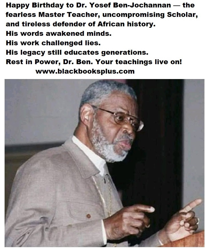 Celebrate our Heroes with 6 books selection by Professor Yosef ben-Jochannan  + FREE SHIPPING (SPECIAL GIFT SET PACK)