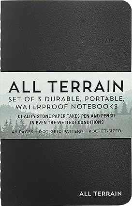 All Terrain Waterproof Notebooks (set of 3) (Dot Grid Pattern)