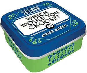 After Dinner Amusements: Which Would You Choose?: 50 Amusing Dilemmas (Dinner Party Conversation Card Game for Adults and Family, Gift for Host or Hostess)