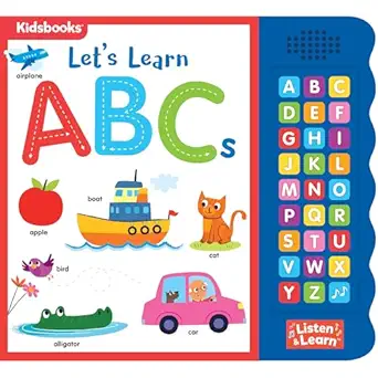 Let’s Learn ABCs – Interactive Toddler Sound Book with 27 Buttons | Tracing, Alphabet Song, Children's Board Book | Learn Letters & First Words | Fun Learning Activities for Boys & Girls
