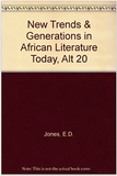 New Trends & Generations in African Literature Today, Alt 20